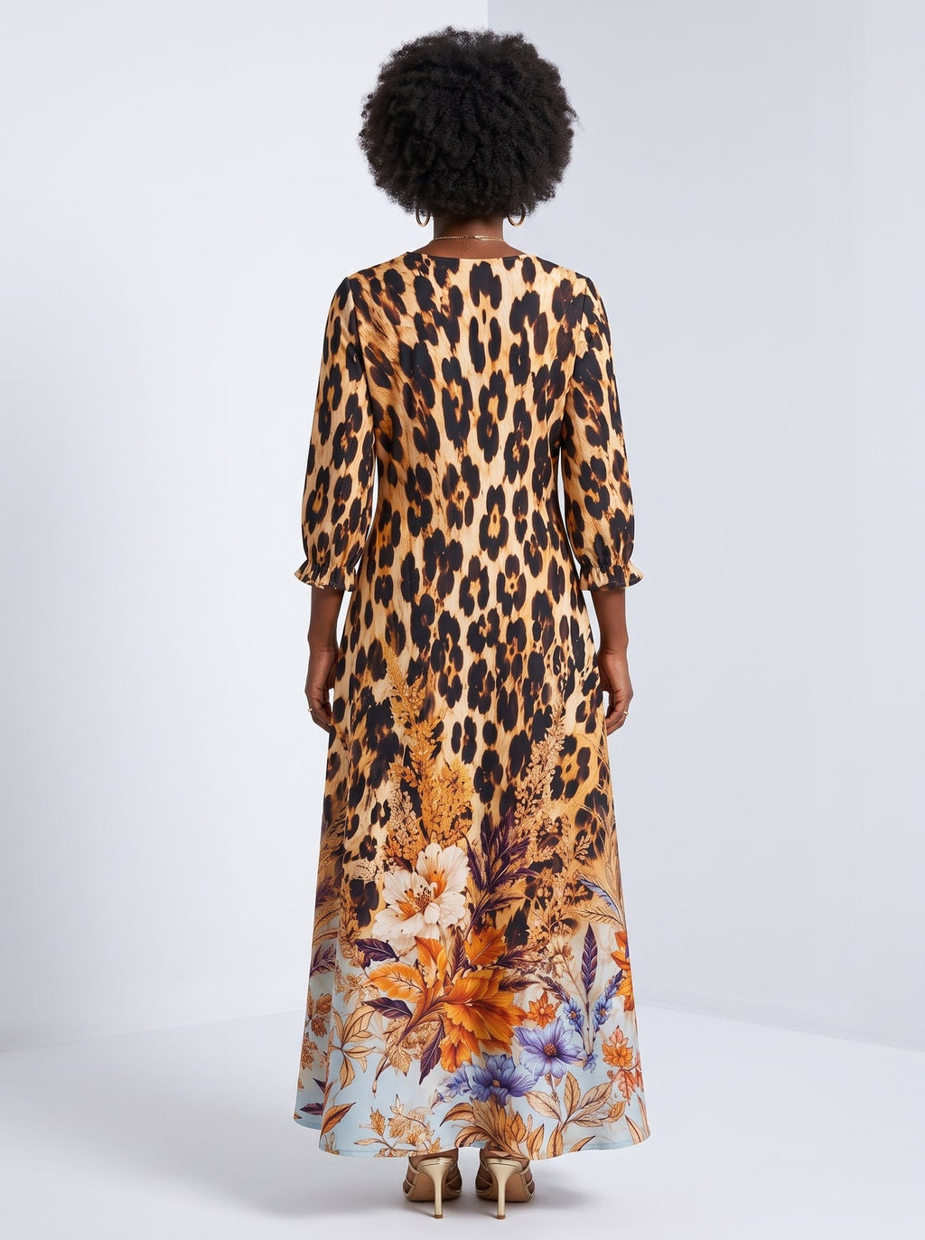 'Madoa' Long Sleeve Maxi Dress