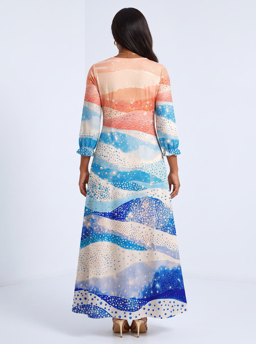 'Maji' Long Sleeve Maxi Dress