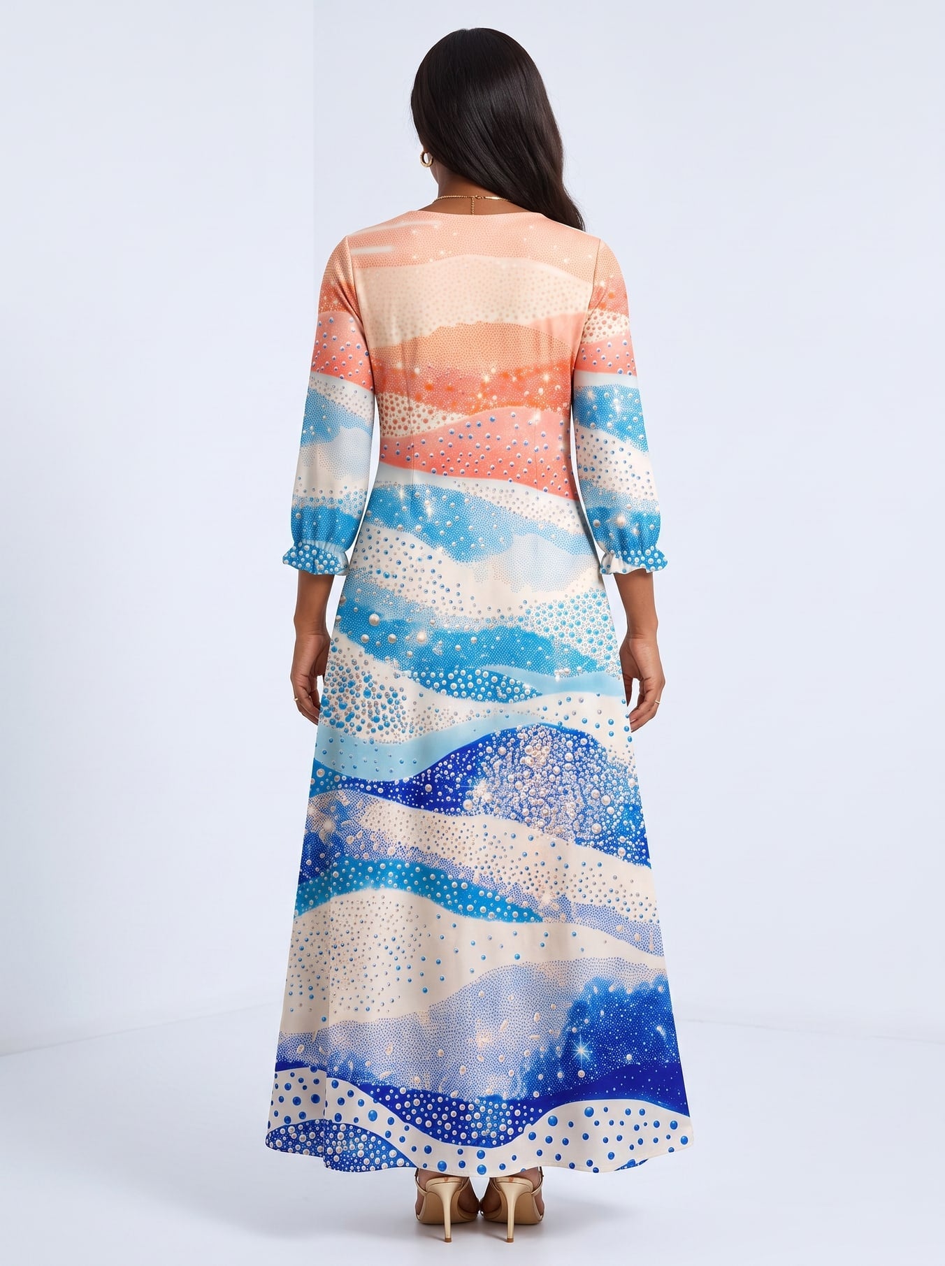 'Maji' Long Sleeve Maxi Dress