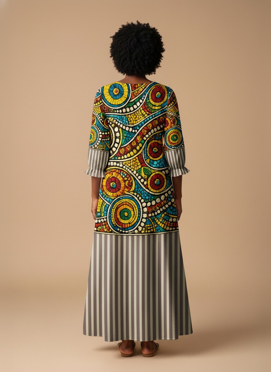 'Taji' Long Sleeve Maxi Dress
