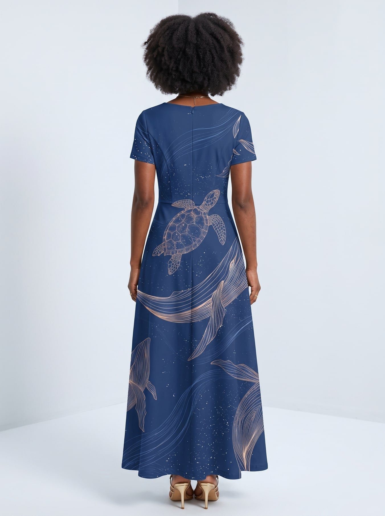 'Pwani' Short Sleeve Maxi Dress