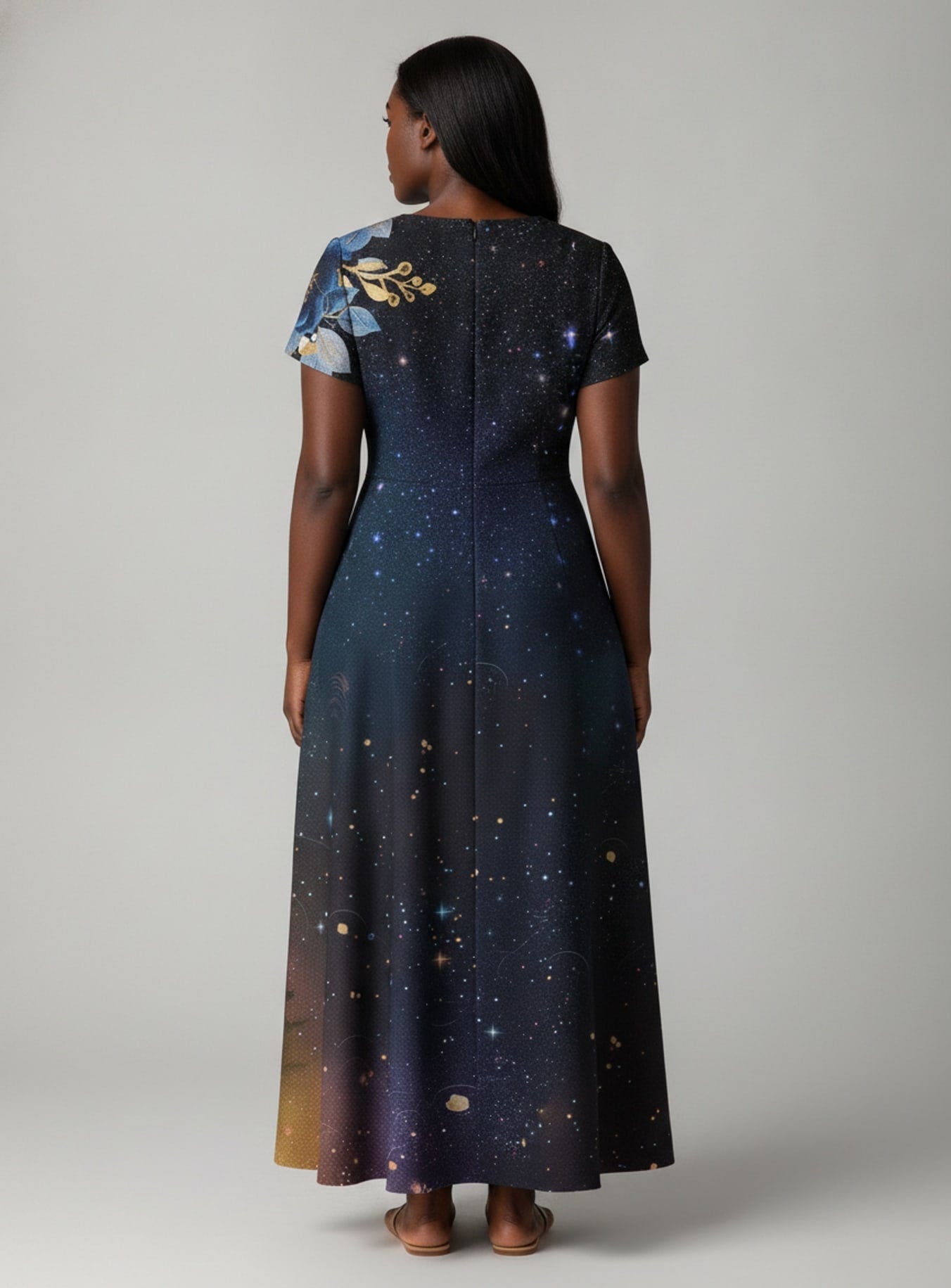'Nyota' Short Sleeve Maxi Dress