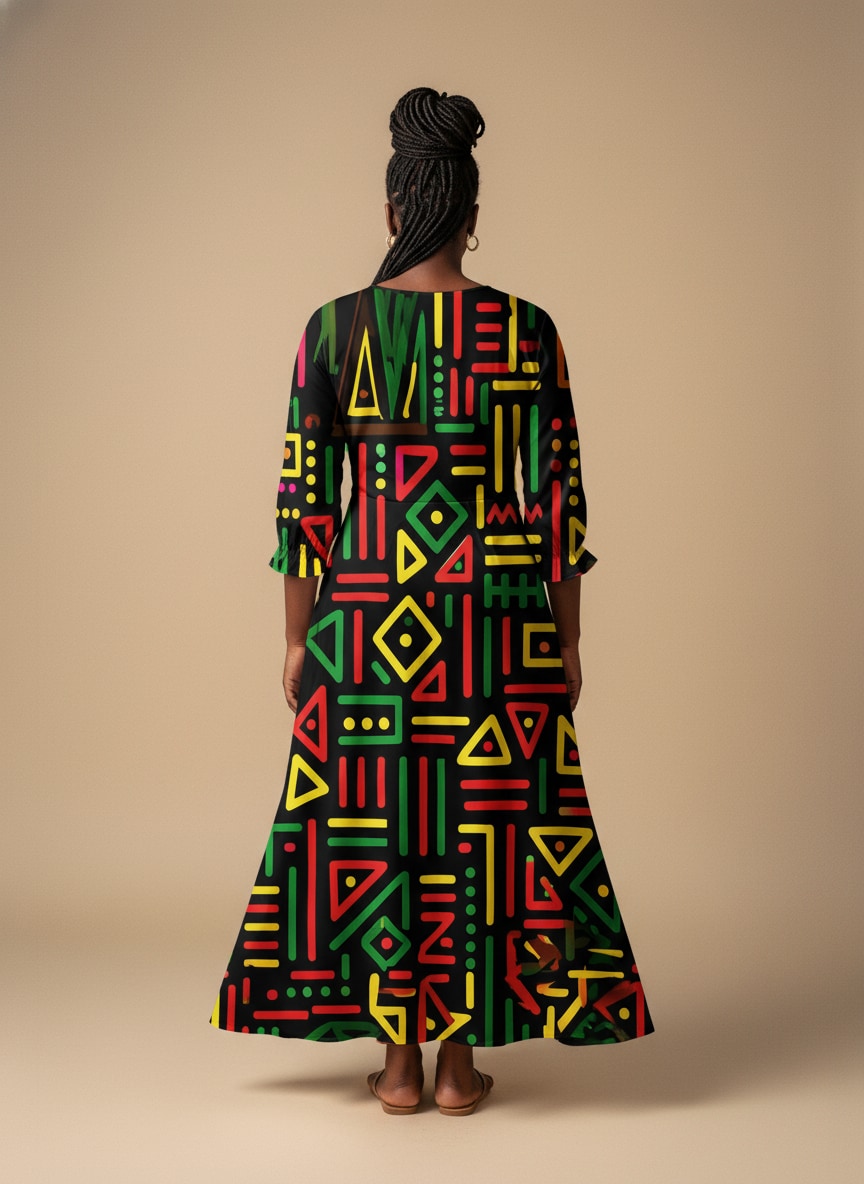 'Nairobi' Long Sleeve Maxi Dress