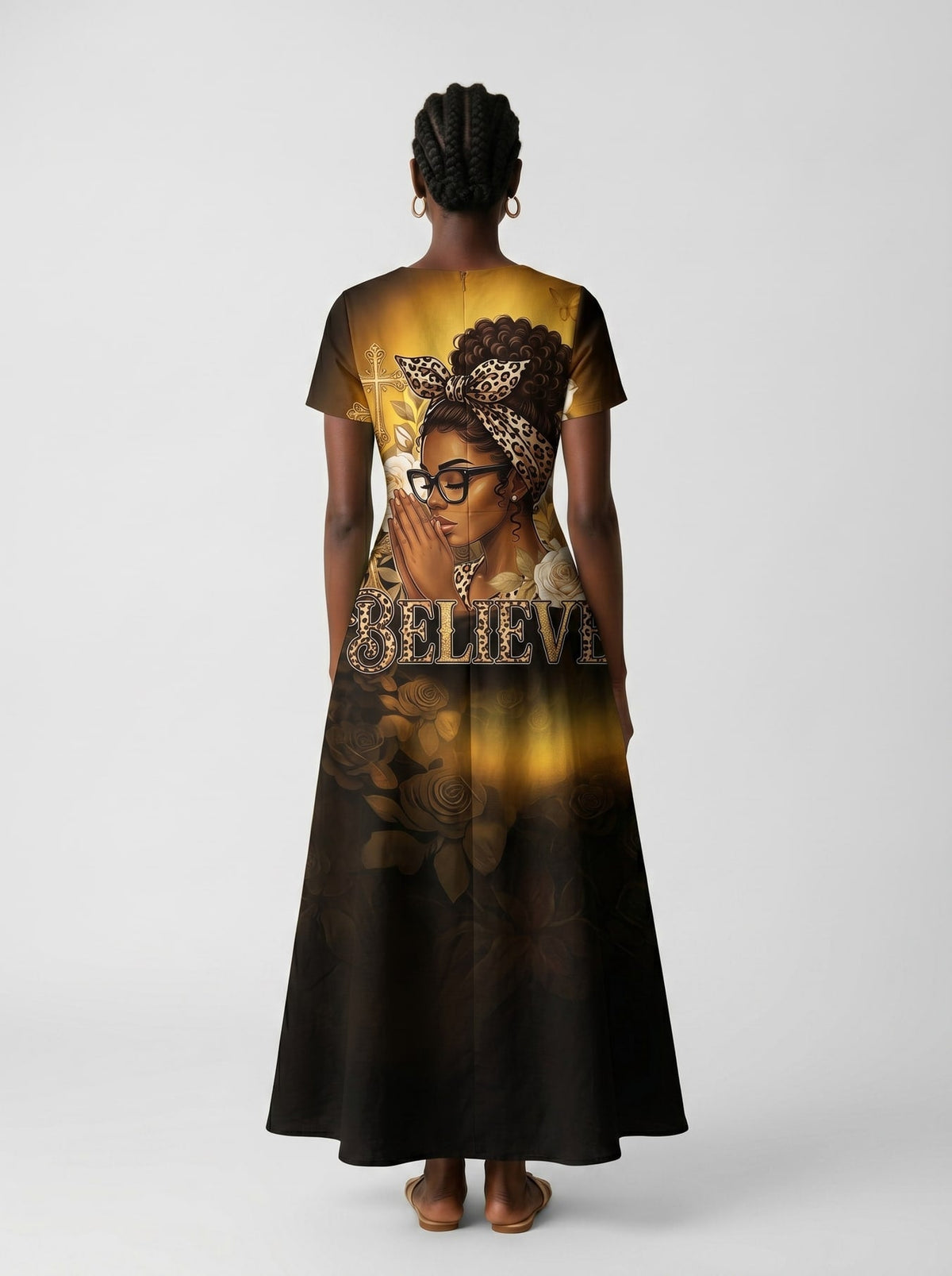 'Imani' Amber Short Sleeve Maxi Dress