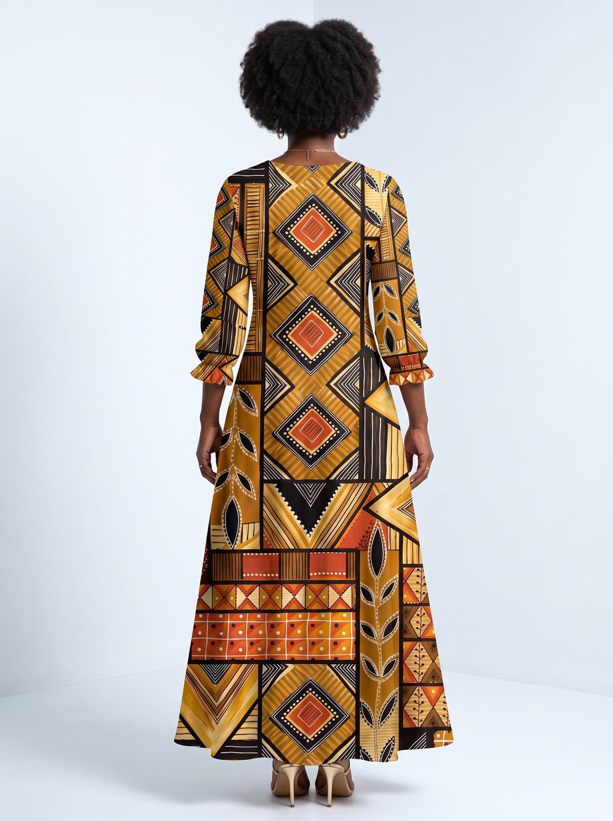 'Ardhi' Long Sleeve Maxi Dress