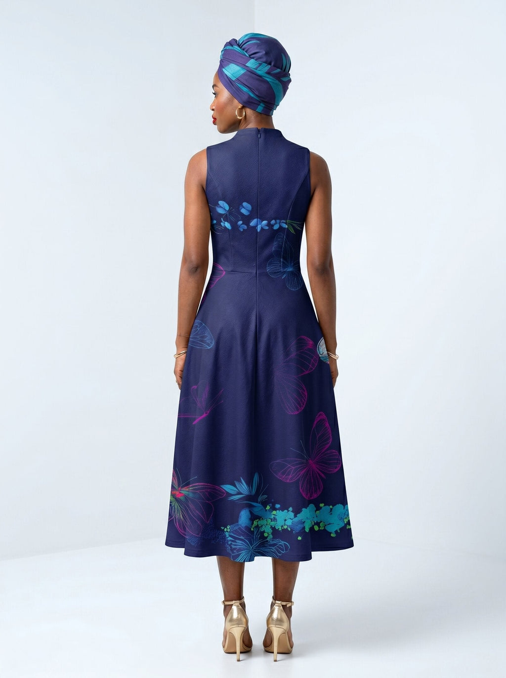 Blue Orchid Cotton Corset Dress