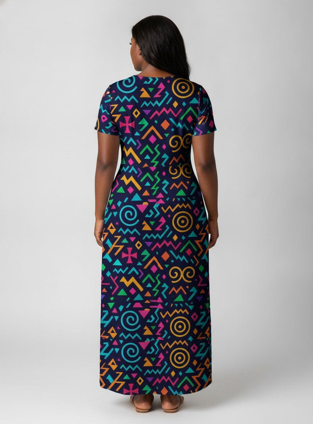 'Ubuntu' Short Sleeve Maxi Dress