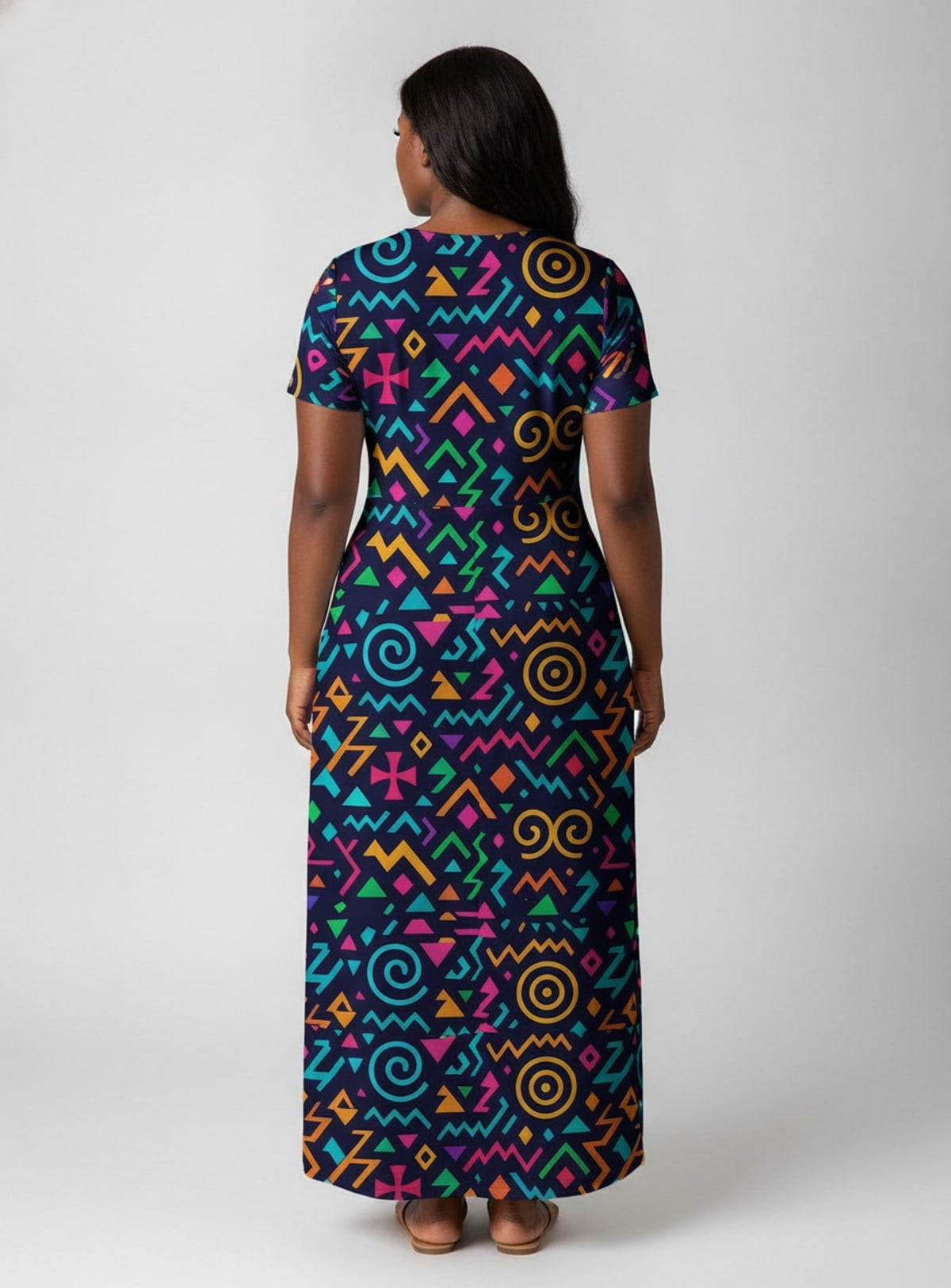 'Ubuntu' Short Sleeve Maxi Dress
