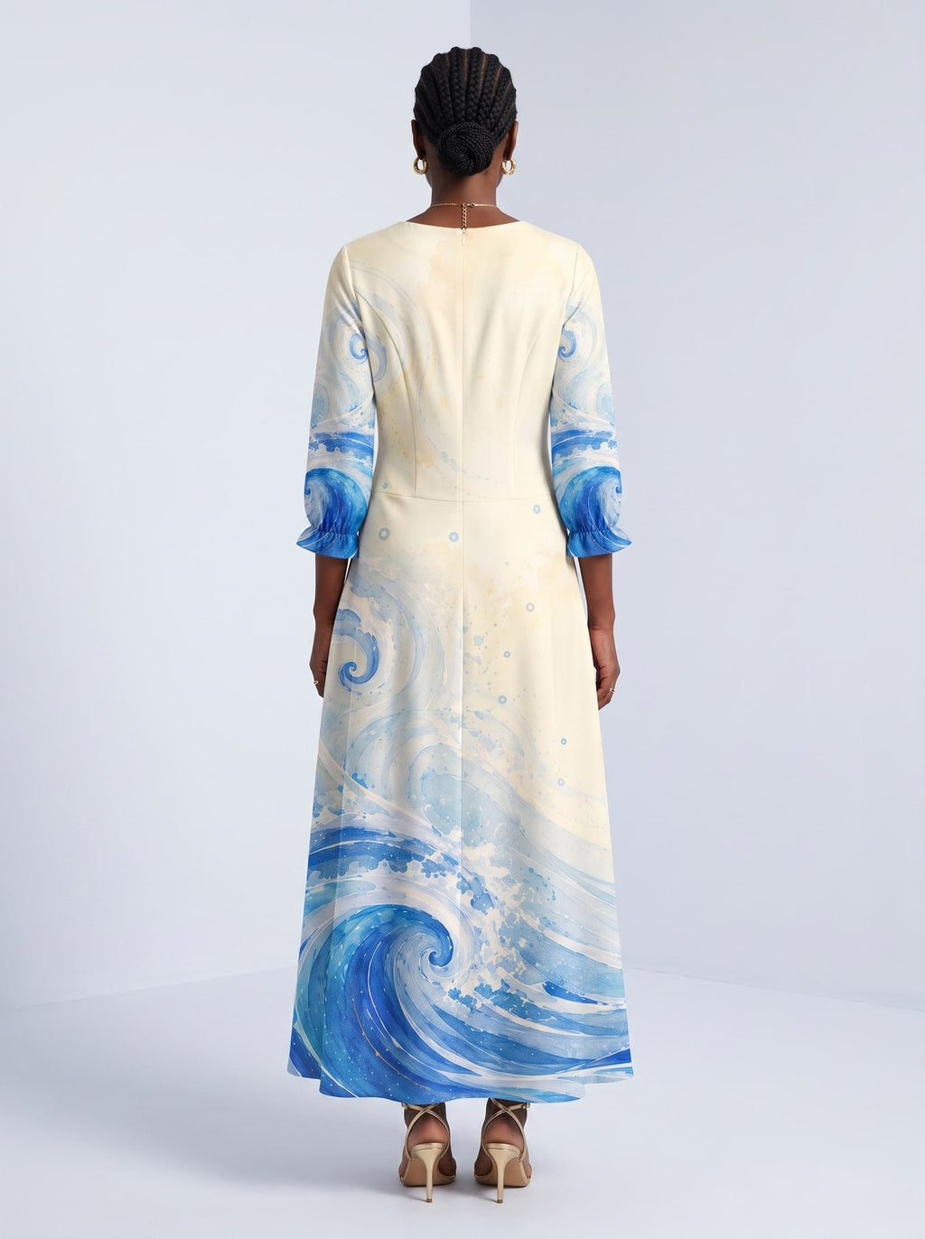 'Samaki' Long Sleeve Maxi Dress