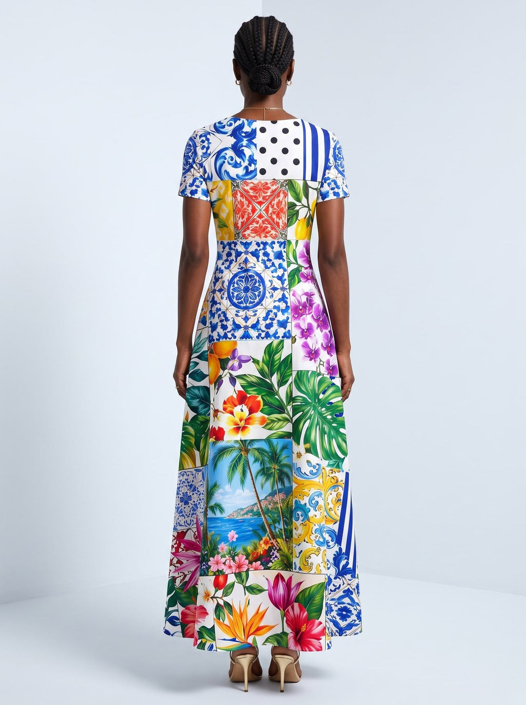'Kisiwa' Short Sleeve Maxi Dress