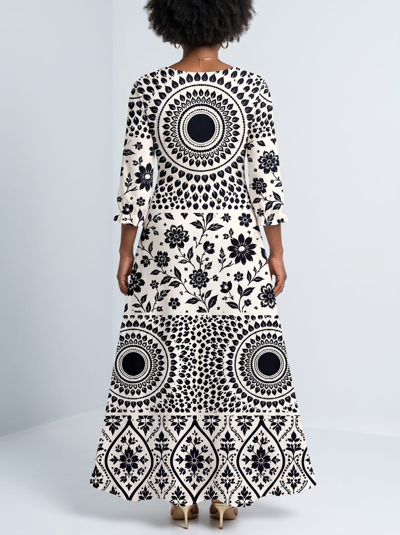'Mwanga' Long Sleeve Maxi Dress