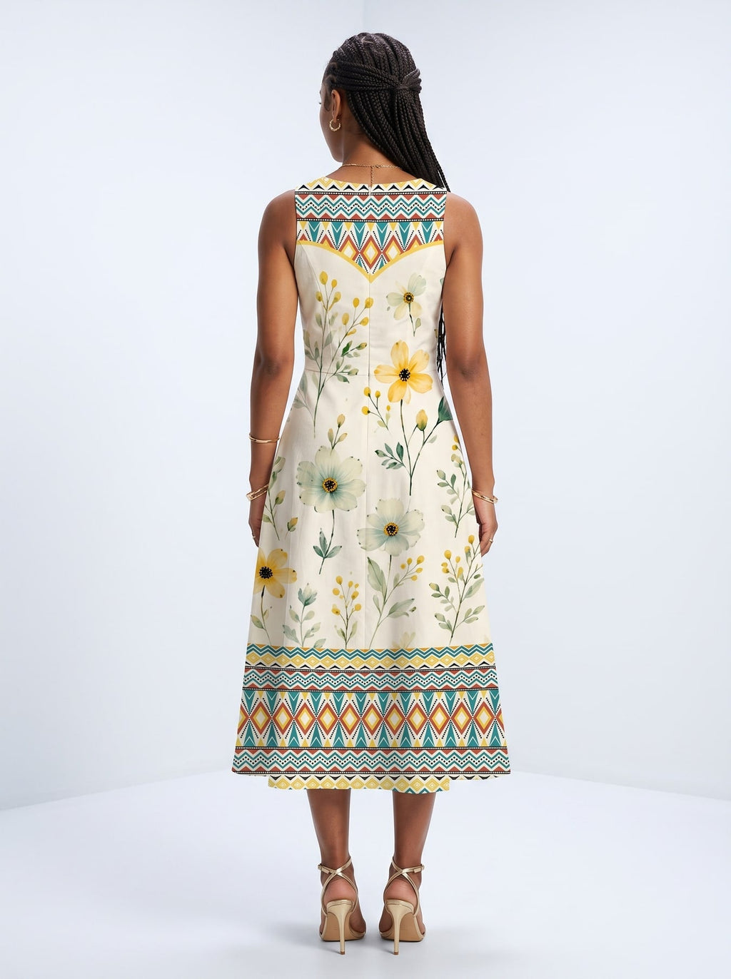 'Alizeti' Cotton Corset Dress