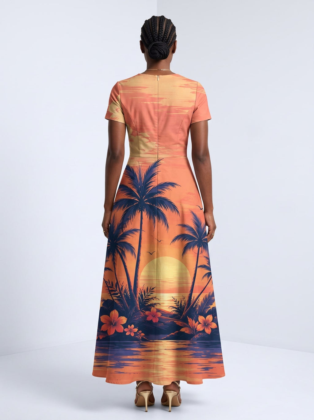 'Machweo' Short Sleeve Maxi Dress