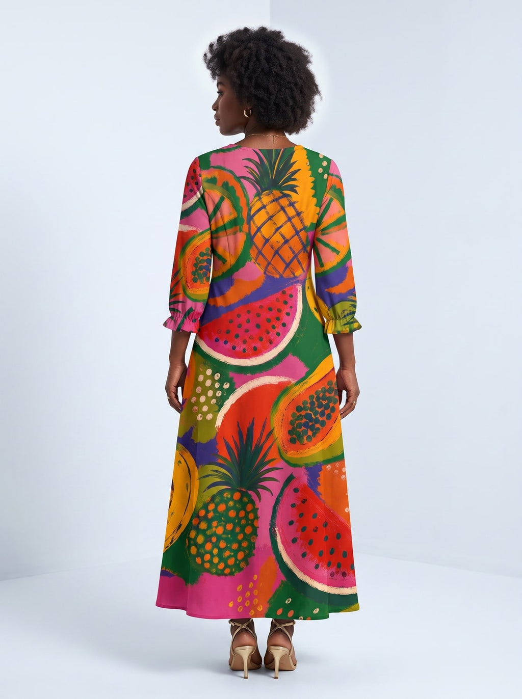 'Matunda' Long Sleeve Maxi Dress