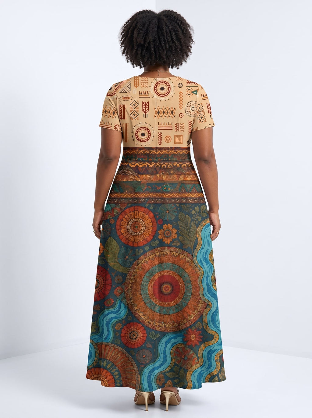 'Mto' Short Sleeve Maxi Dress