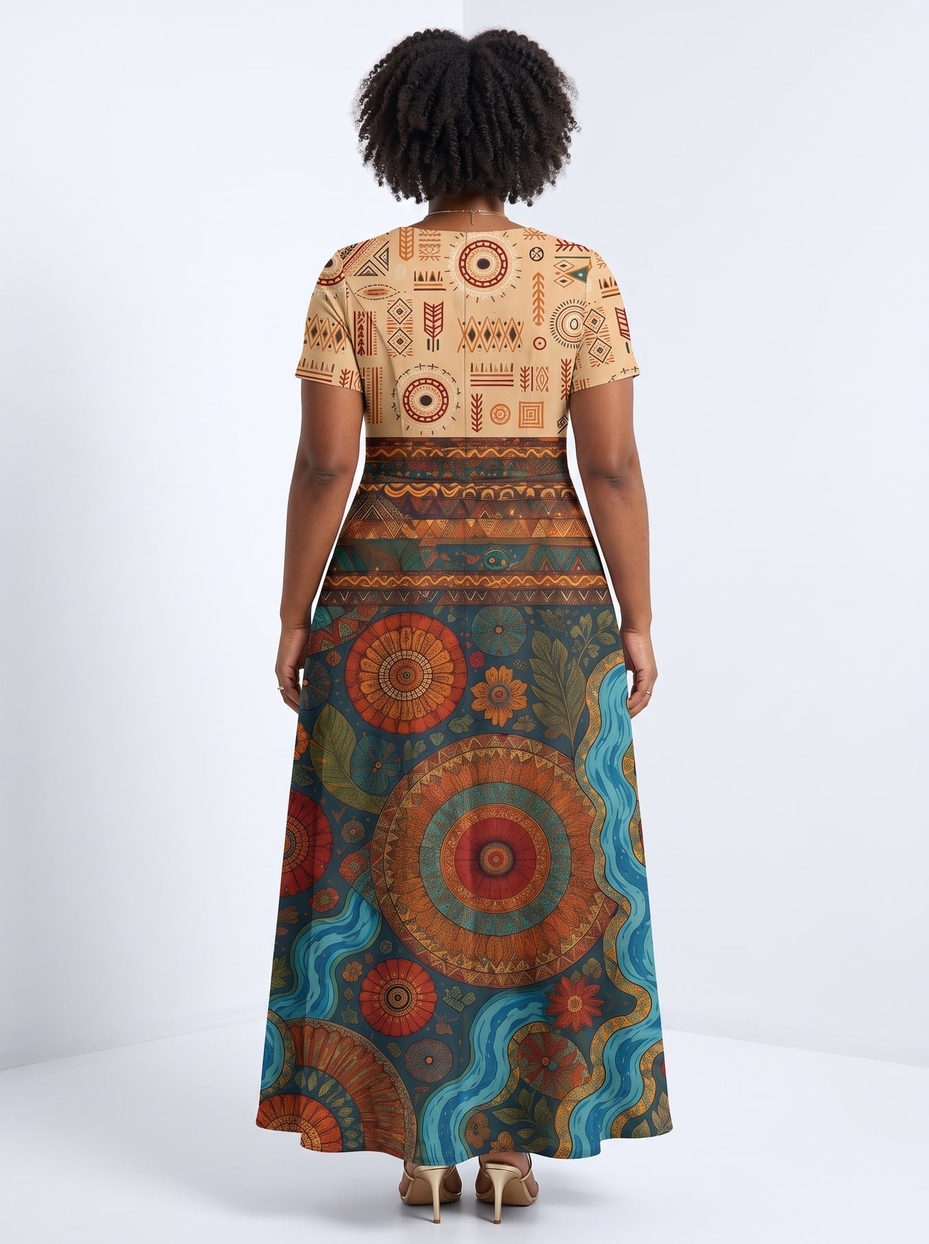 'Mto' Short Sleeve Maxi Dress