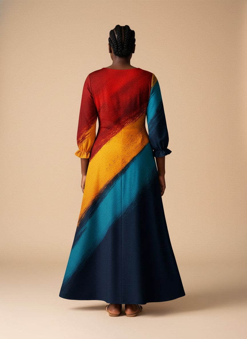 'Nala' Long Sleeve Maxi Dress
