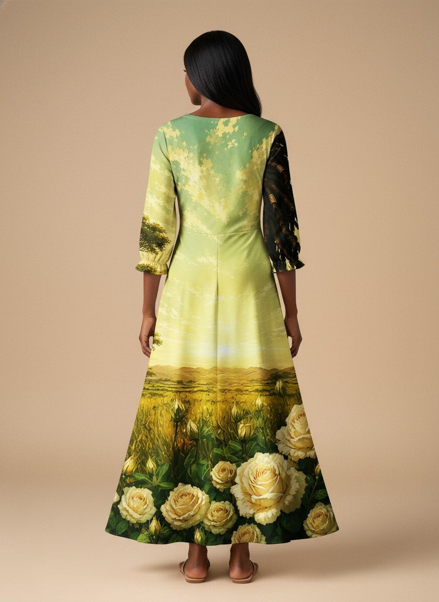 'Tulia' Long Sleeve Maxi Dress