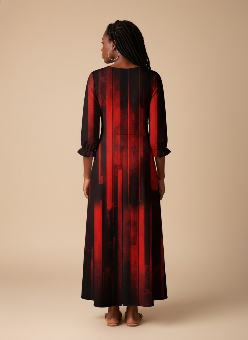 'Asante' Long Sleeve Maxi Dress