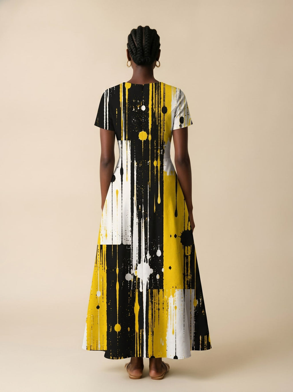 'Mvua' Short Sleeve Maxi Dress
