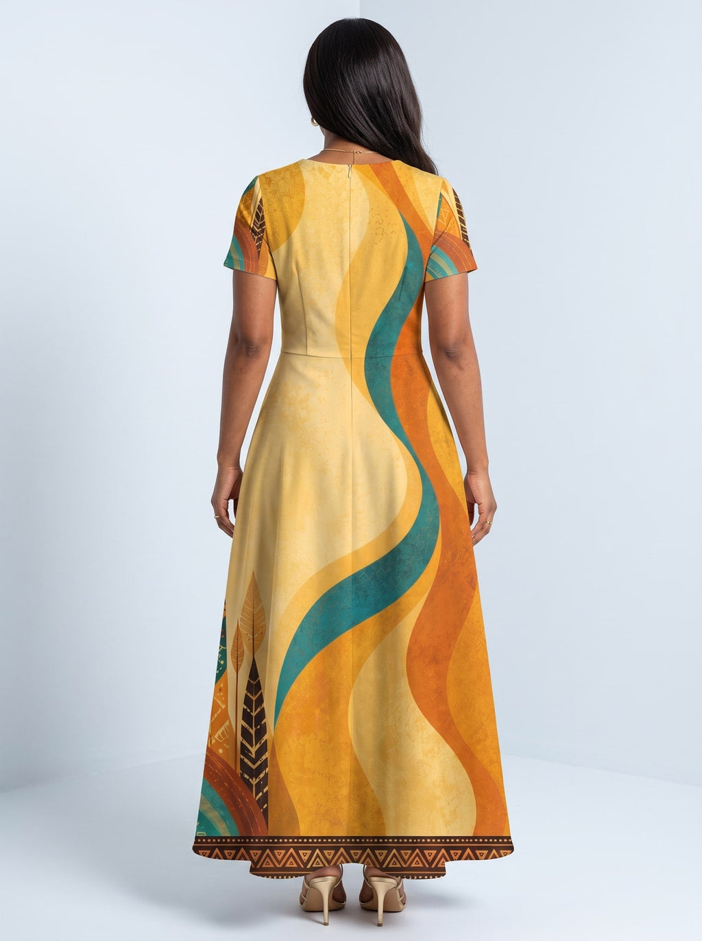 'August Queen Best Life' Short Sleeve Maxi Dress