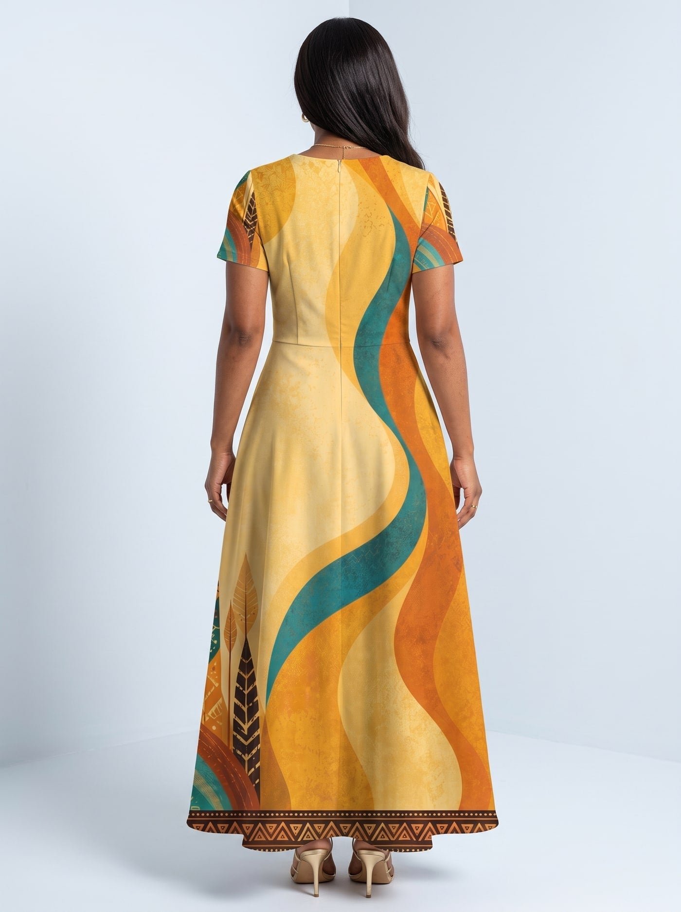 'August Queen Best Life' Short Sleeve Maxi Dress