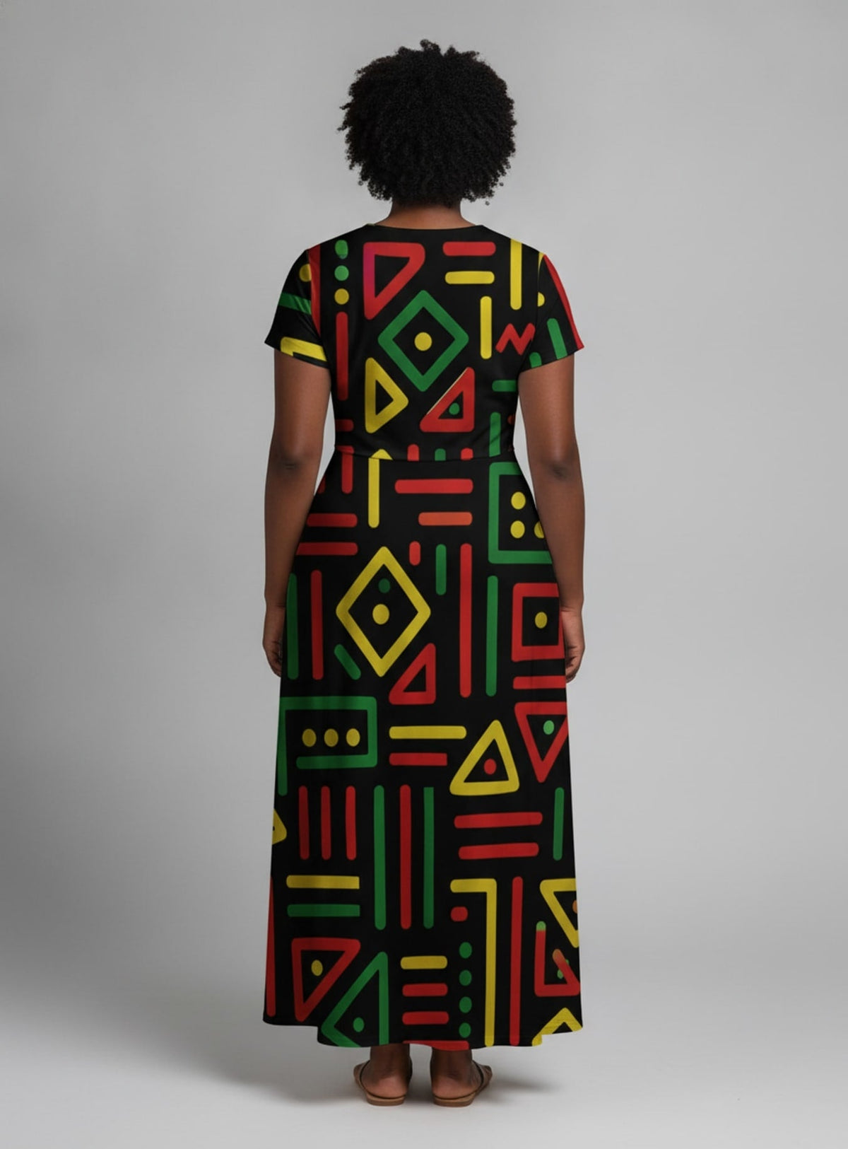 'Nairobi' Short Sleeve Maxi Dress