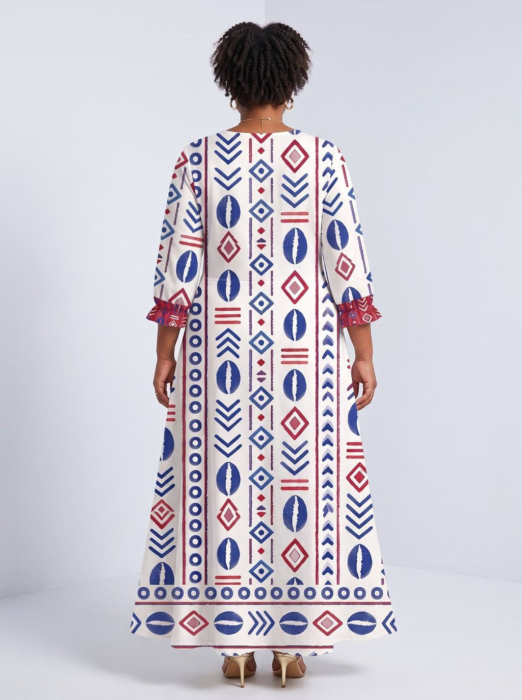 'Uhuru' Long Sleeve Maxi Dress