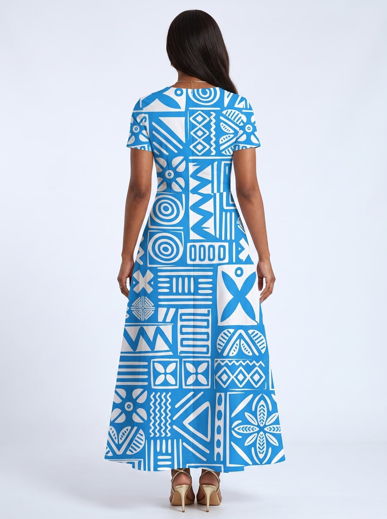 'Anga' Short Sleeve Maxi Dress