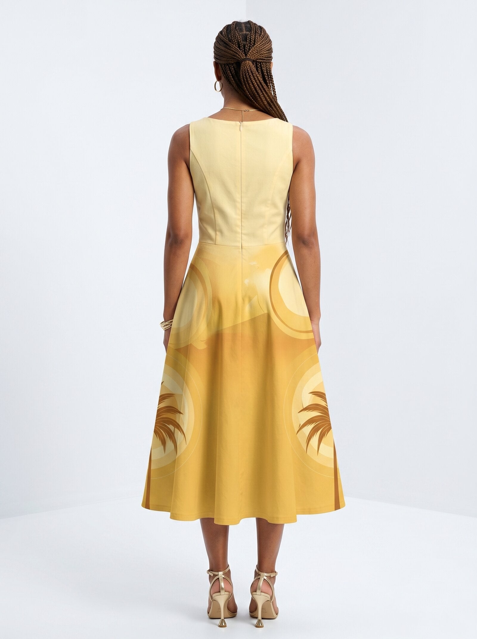 Ancestral Flame Cotton Corset Dress