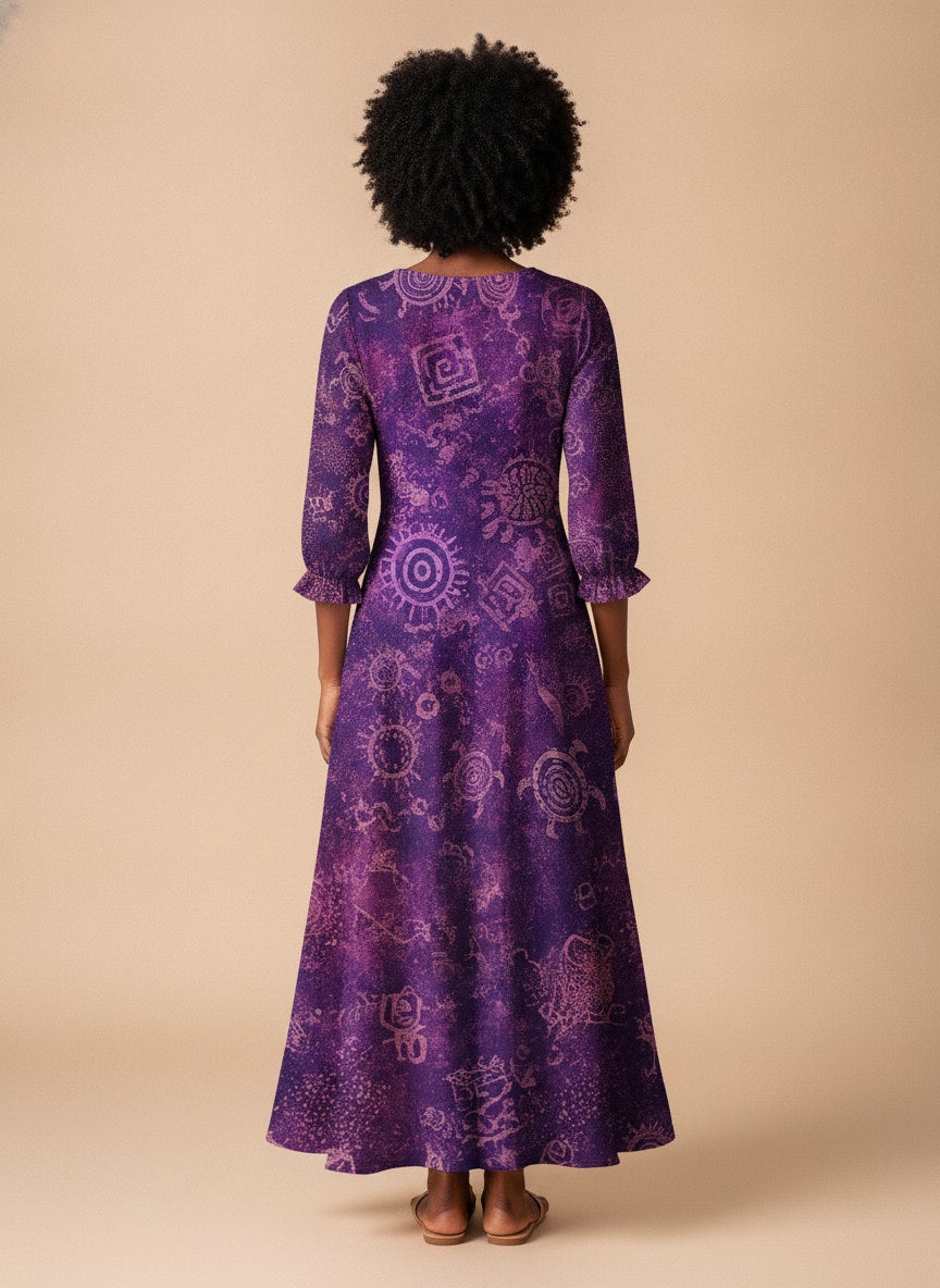 'Hekima' Long Sleeve Maxi Dress