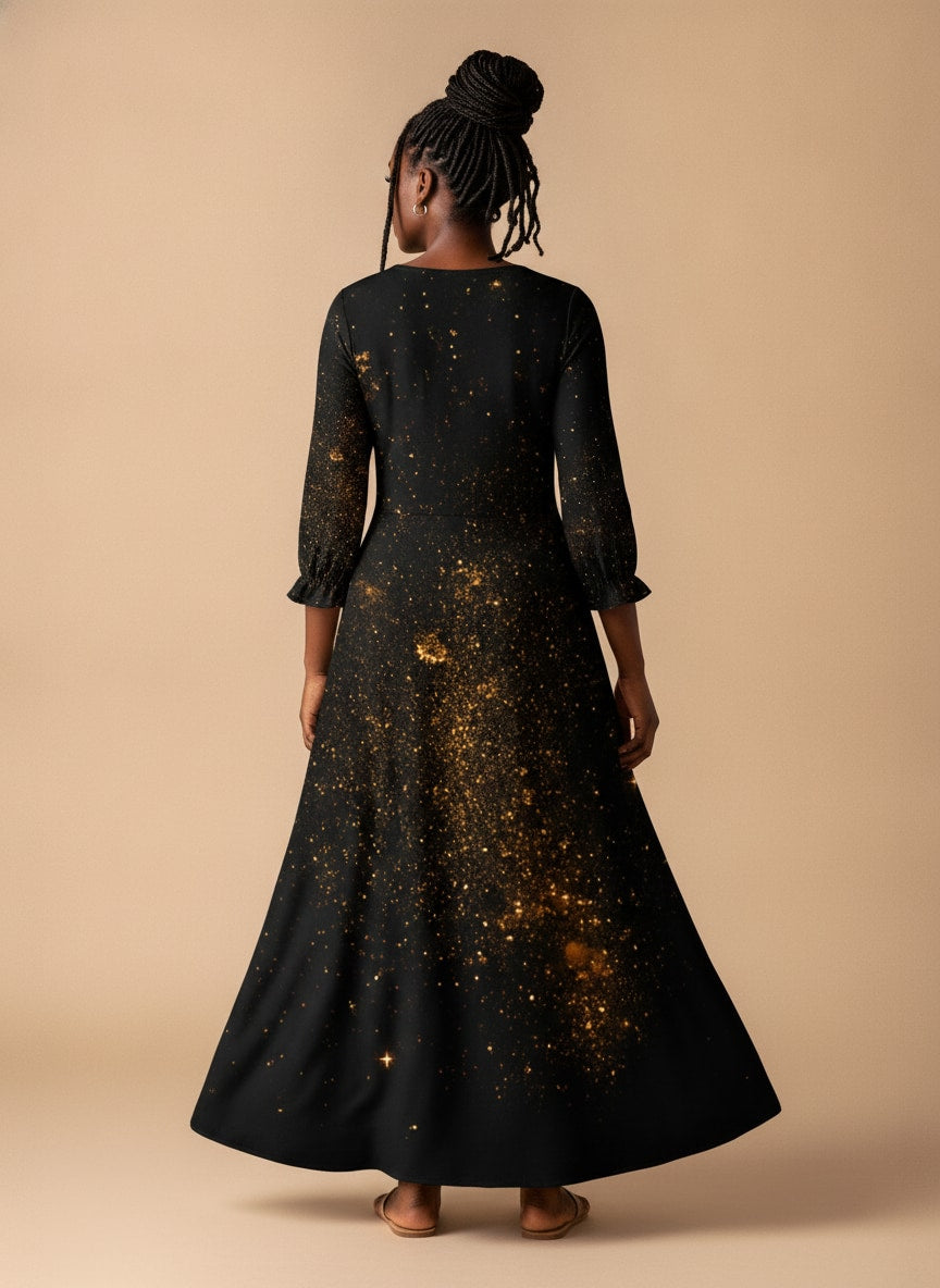 'Tunu' Long Sleeve Maxi Dress