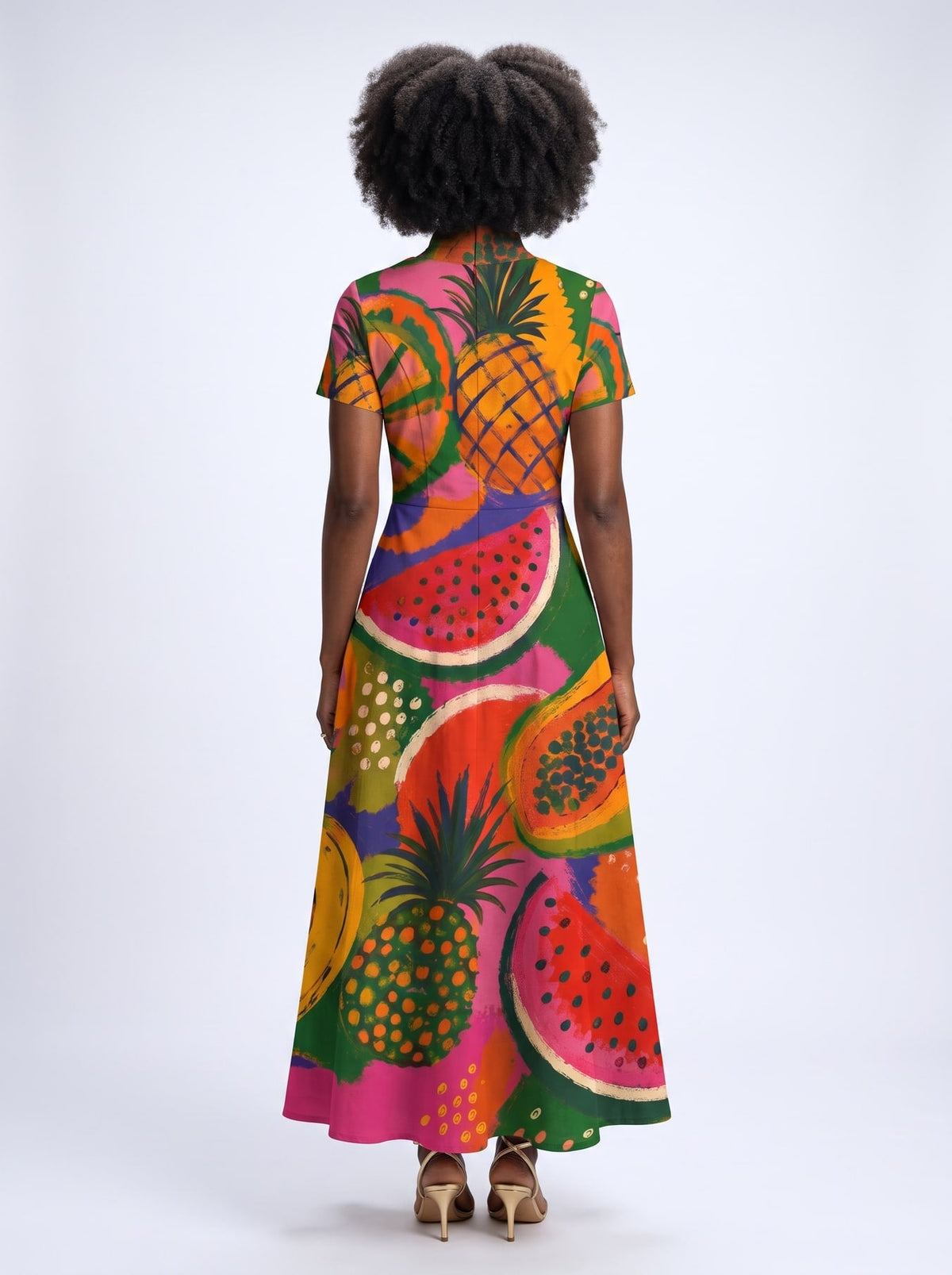 'Matunda' Short Sleeve Maxi Dress