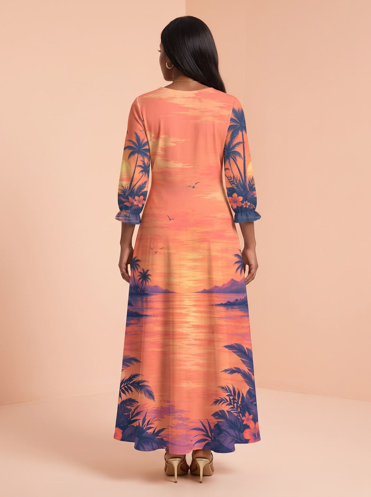 'Machweo' Long Sleeve Maxi Dress