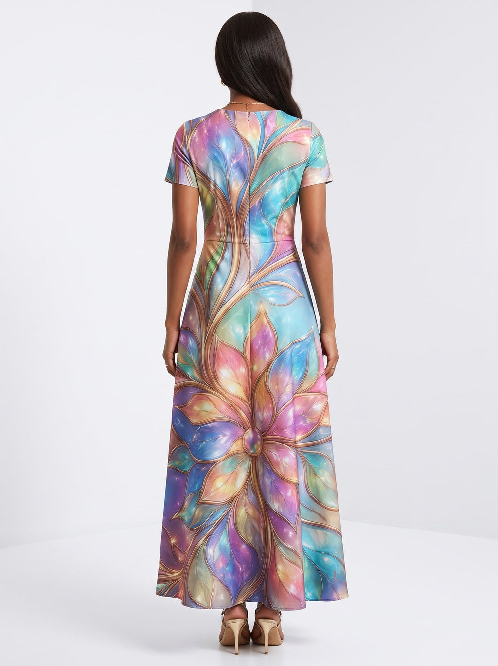 'Almasi' Short Sleeve Maxi Dress