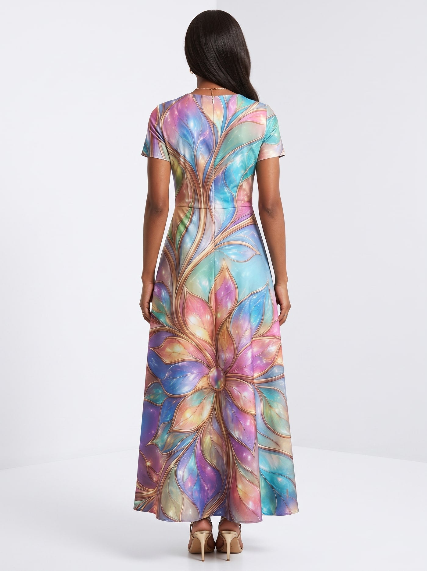 'Almasi' Short Sleeve Maxi Dress
