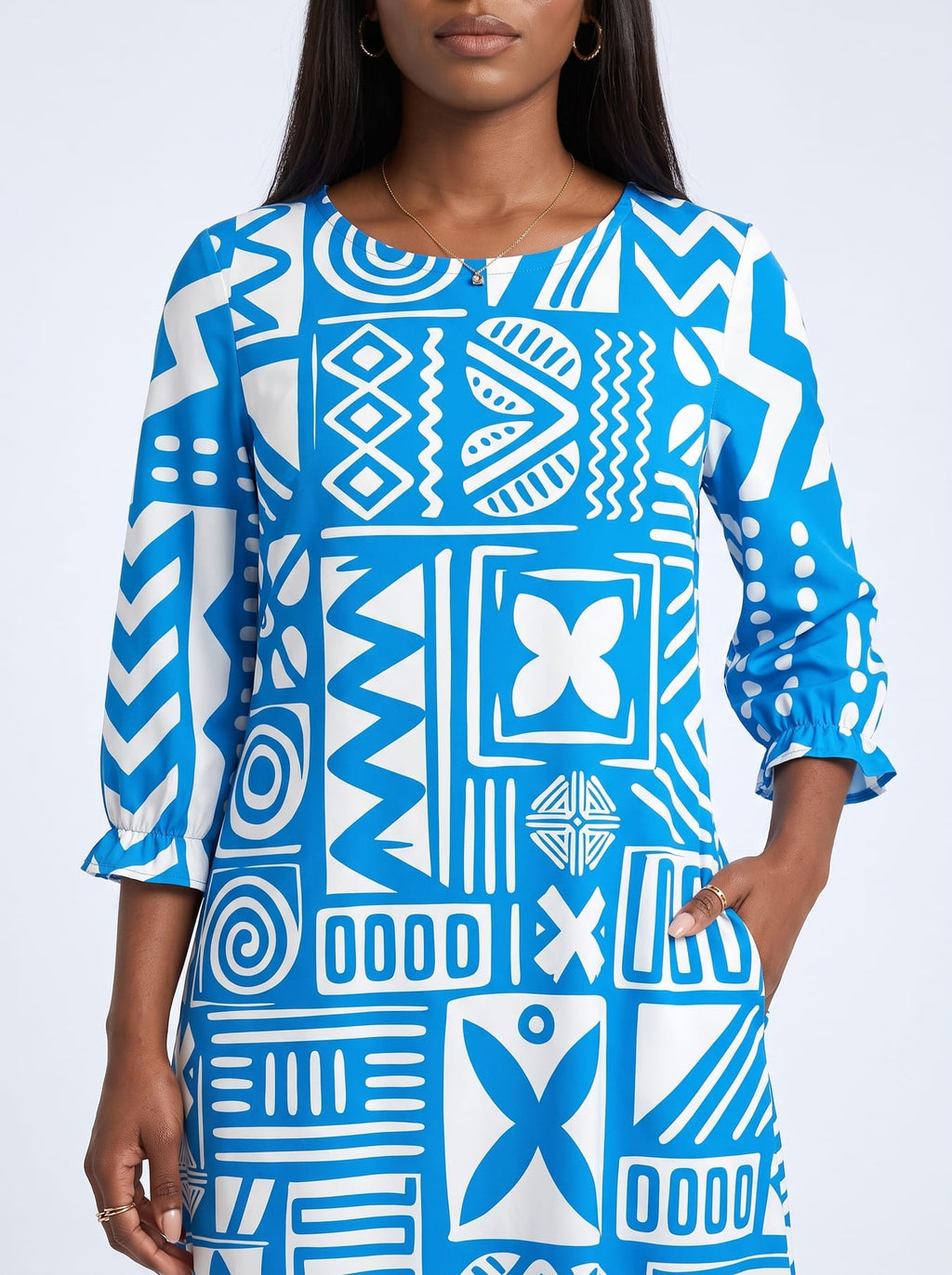 'Anga' Long Sleeve Maxi Dress