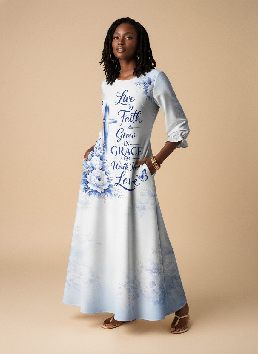 'Neema' Long Sleeve Maxi Dress