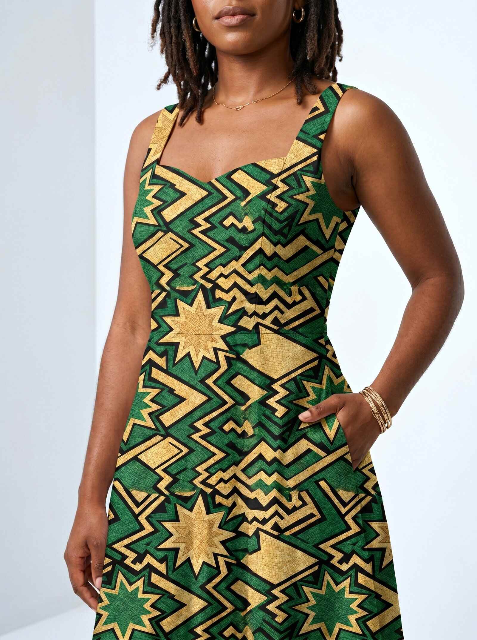 Emerald Sheba Cotton Corset Dress