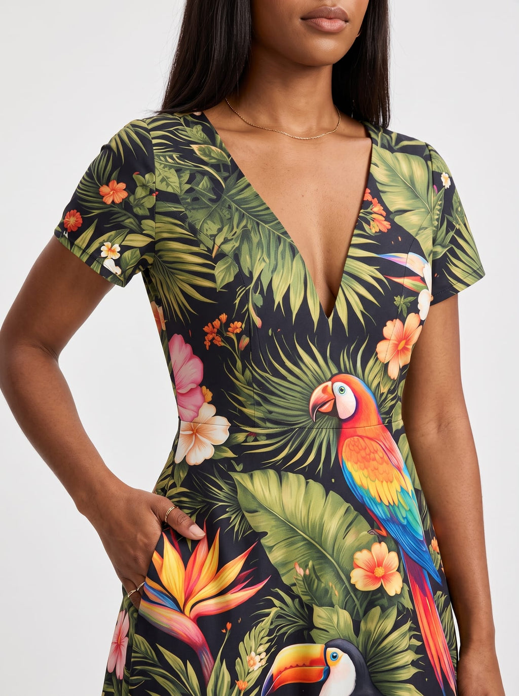 'Kasuku' Short Sleeve Maxi Dress