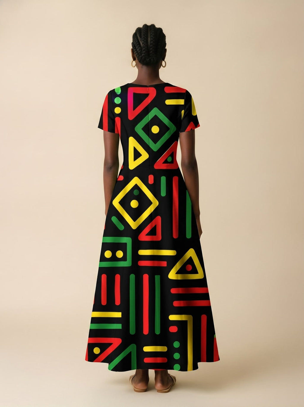 'Nairobi' Short Sleeve Maxi Dress