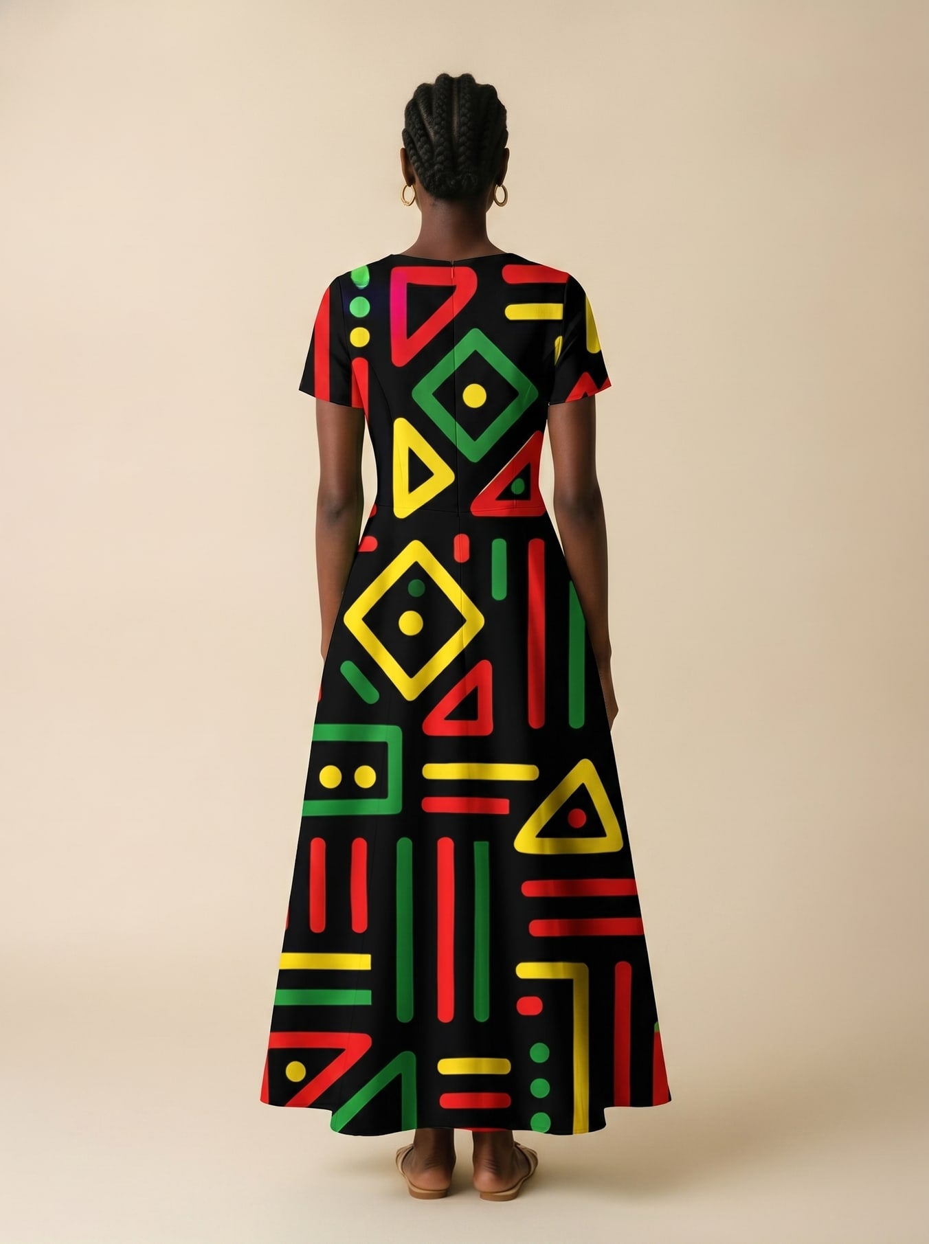 'Nairobi' Short Sleeve Maxi Dress