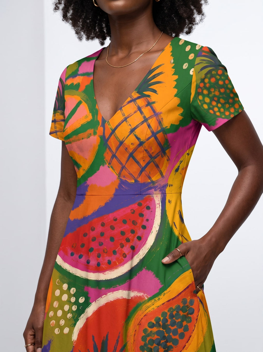 'Matunda' Short Sleeve Maxi Dress