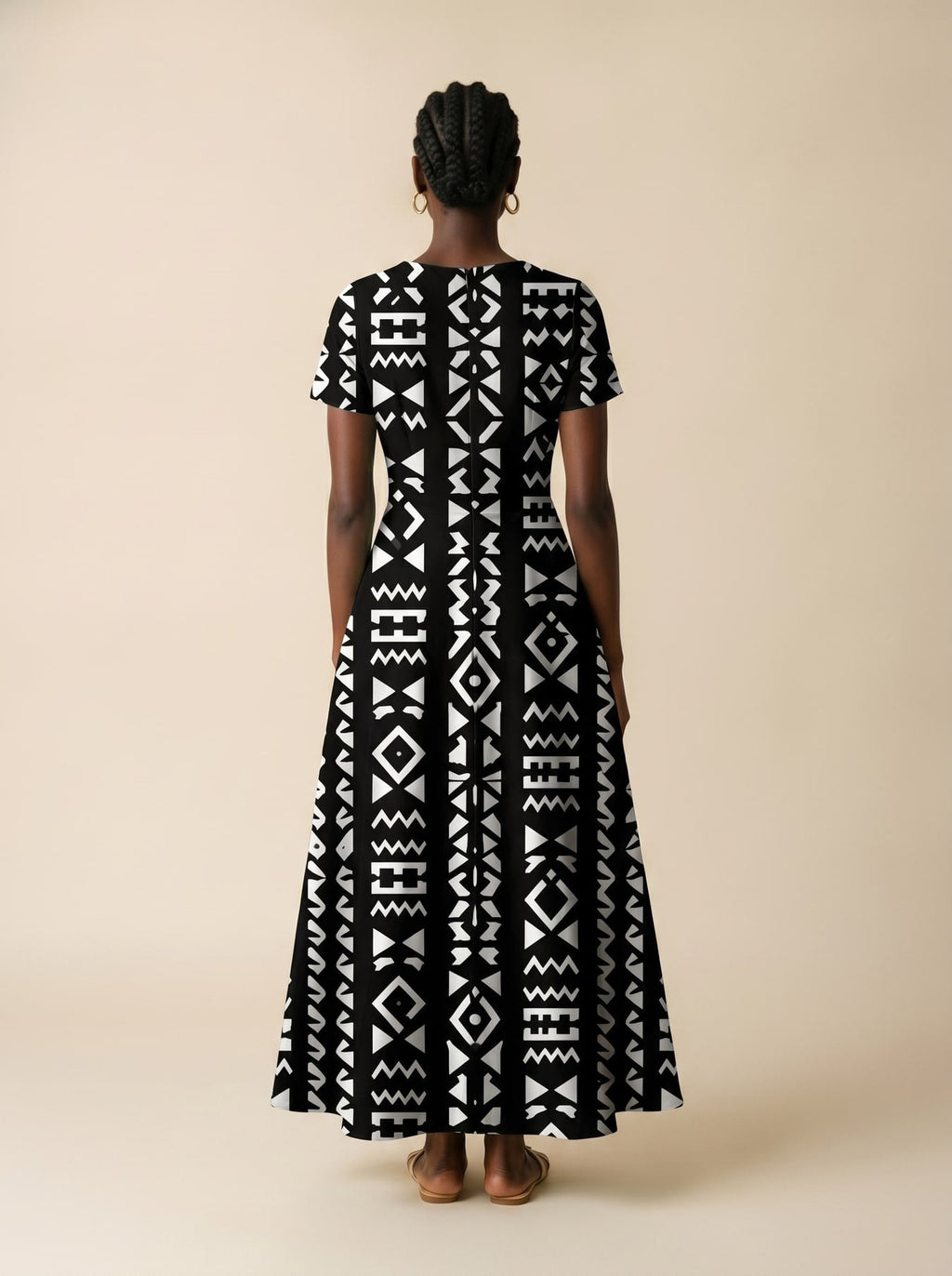 'Kuba' Short Sleeve Maxi Dress