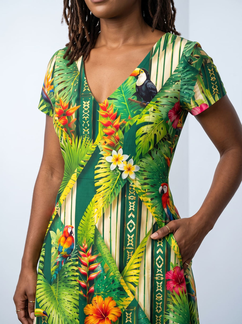 'Msitu' Short Sleeve Maxi Dress
