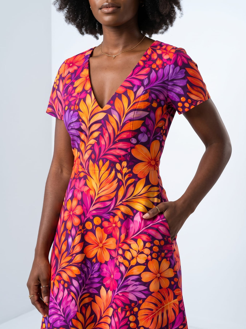 'Waridi' Short Sleeve Maxi Dress