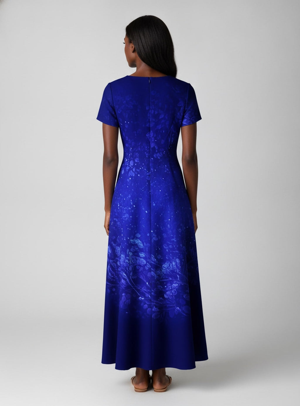 Black Woman Loved Short Sleeve Maxi Dress