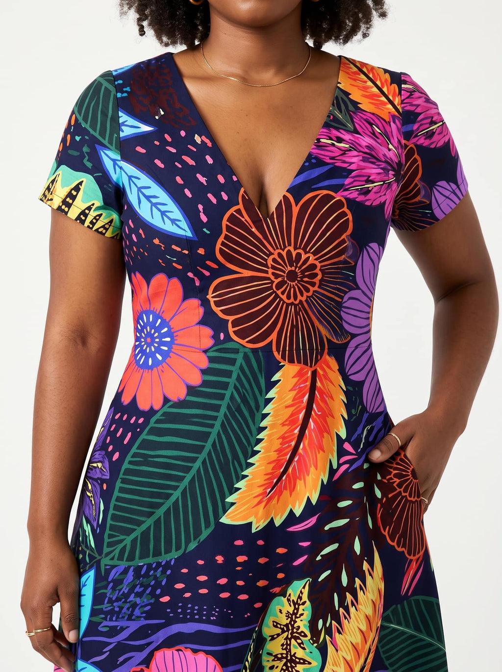'Bustani' Short Sleeve Maxi Dress