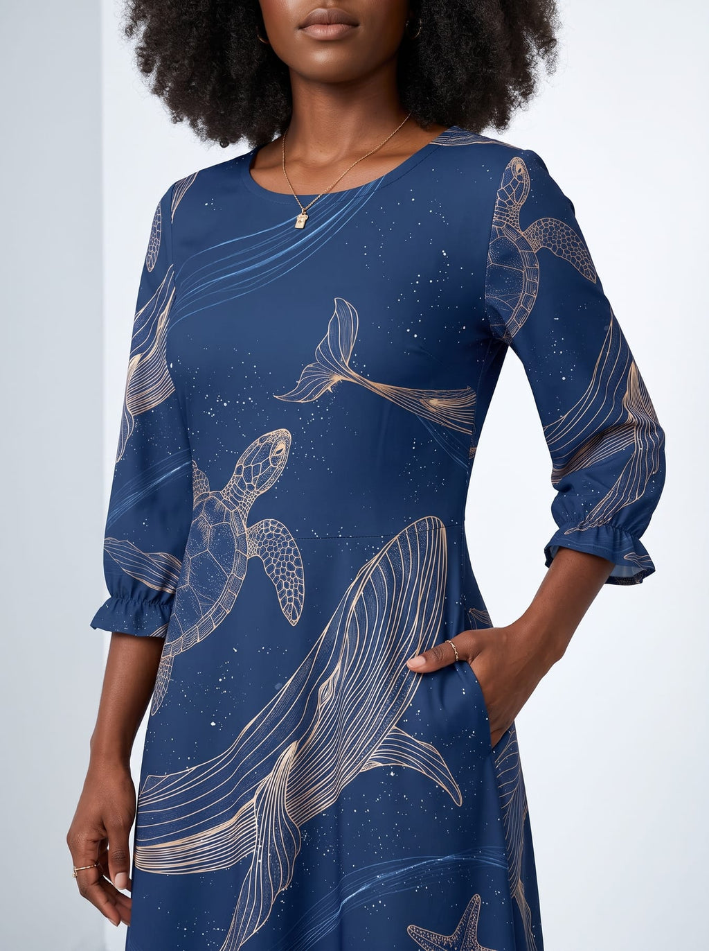 'Pwani' Long Sleeve Maxi Dress