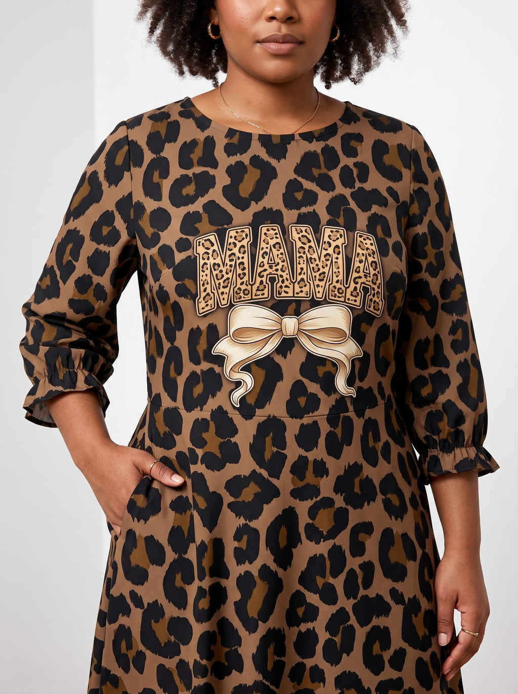 'Mama' Long Sleeve Maxi Dress